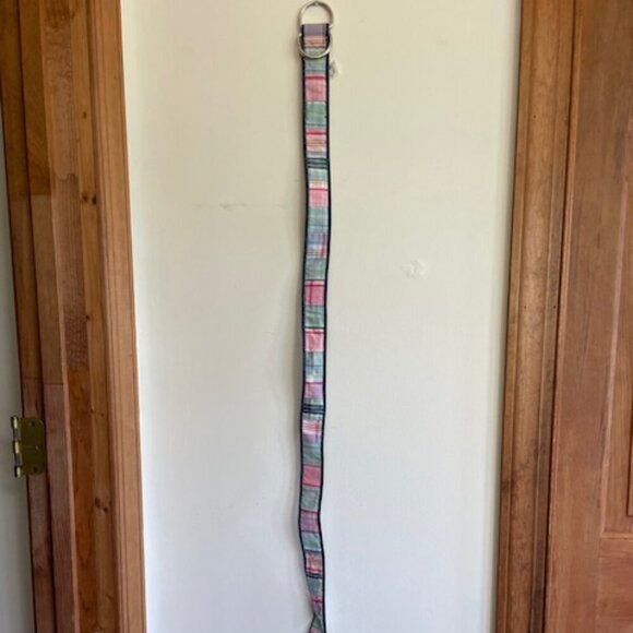 G.H. BASS Madras Patchwork Double D Ring Cotton Belt M/L - Picture 11 of 16